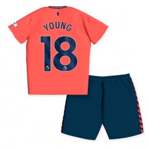 Everton Ashley Young #18 Replica Away Stadium Kit for Kids 2023-24 Short Sleeve (+ pants)